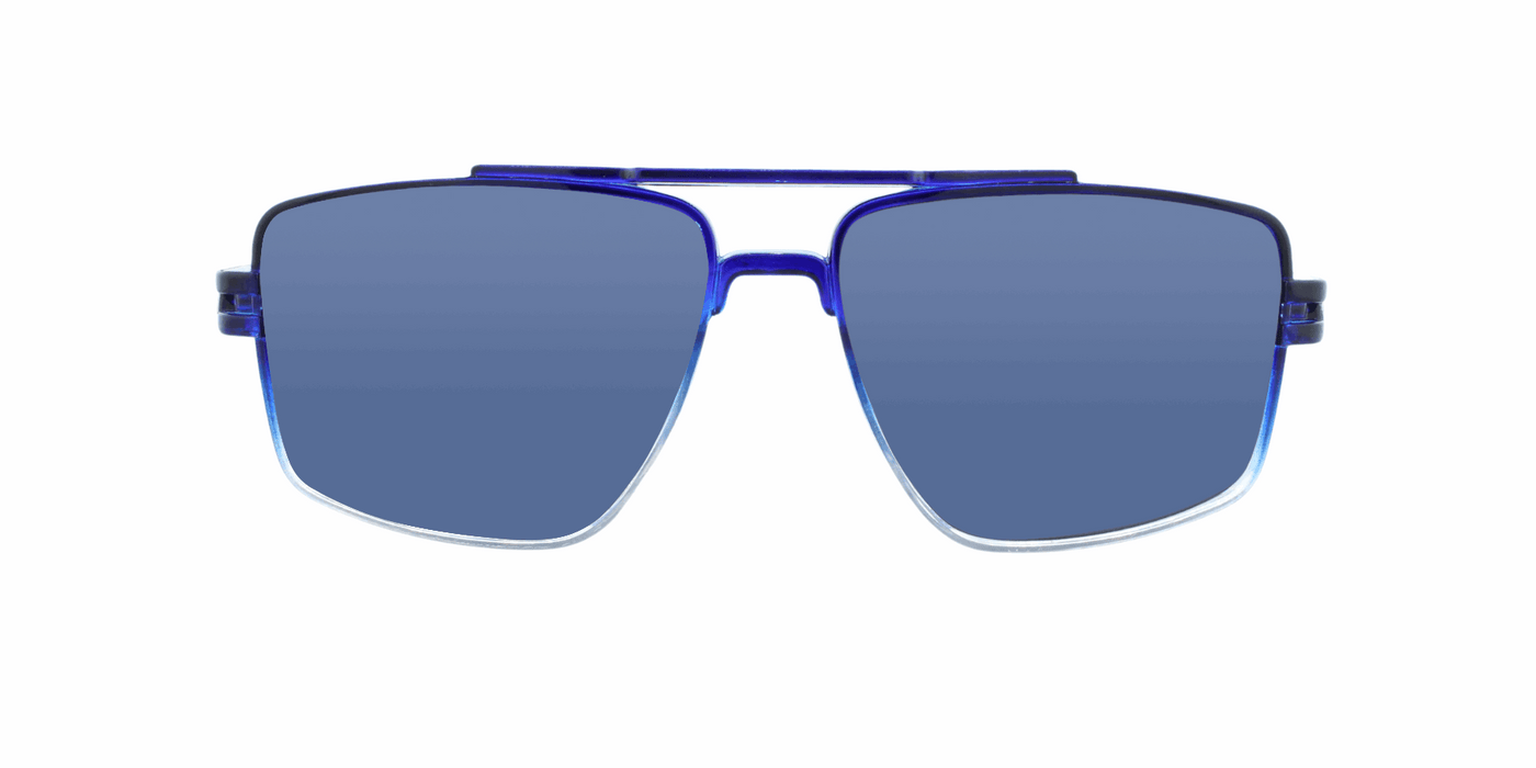 Maverick - Polarized Modified Aviator Blue and Clear Translucent (Smoked)
