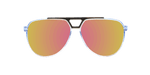 Centurion - Polarized Modified Aviator Baby Blue Translucent w/ Bubblegum Pink Translucent (Pink Mirror)