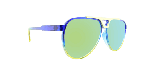 Centurion - Modified Aviator Dark Blue Translucent w/ Bright Gold Translucent (Gold Mirror)