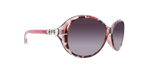 Haylea - Polarized Polished Fashion with Metal Accents Pink Demi (Smoked)