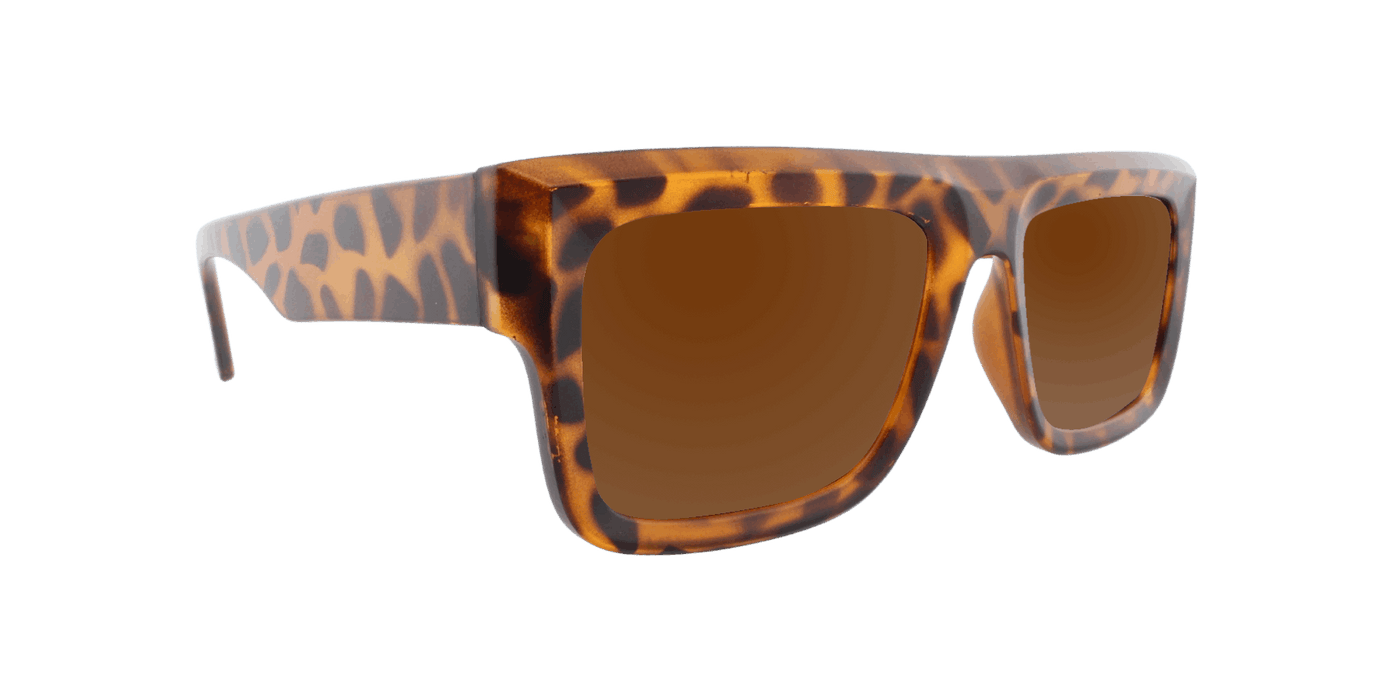 Echo - Polarized Modified Retro Tortoise (Dark Brown)