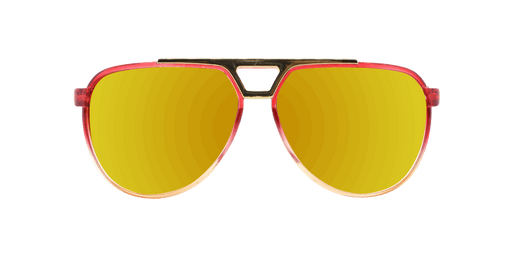 Centurion - Polarized Modified Aviator Red Translucent w/ Orange Translucent (Red Mirror)