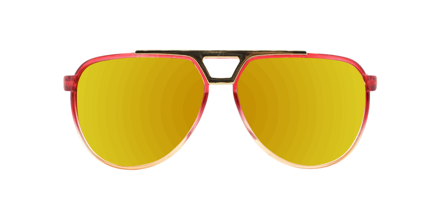 Centurion - Modified Aviator Red Translucent w/ Orange Translucent (Red Mirror)