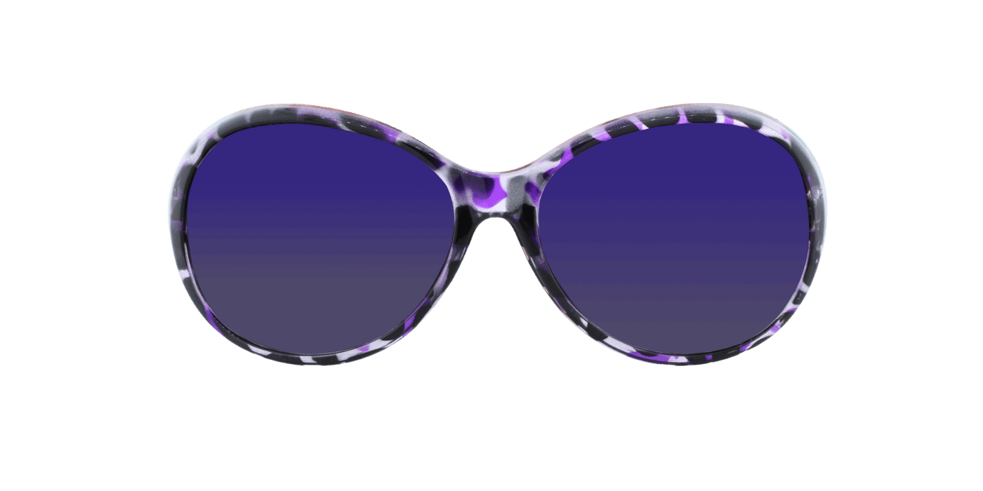 Haylea - Polarized Polished Fashion with Metal Accents Purple Demi (Blue Mirror)