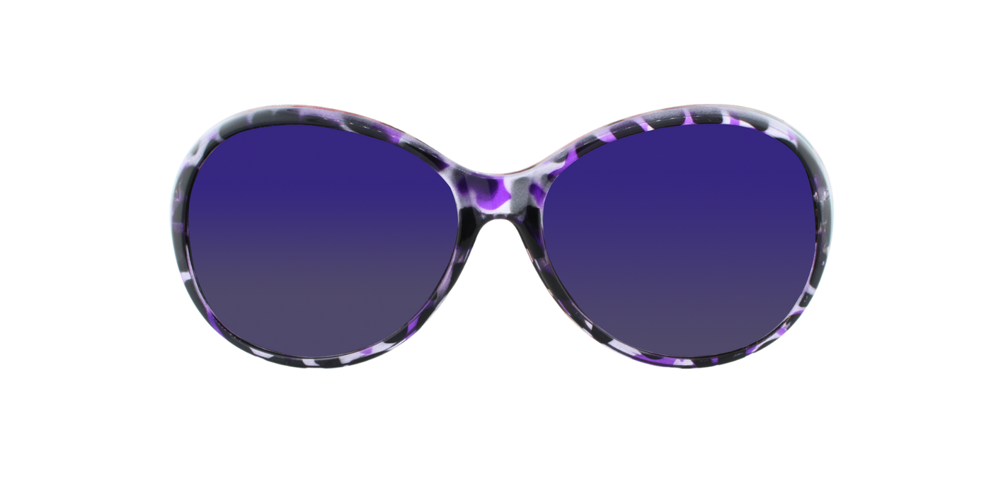 Haylea - Polished Fashion with Metal Accents Purple Demi (Blue Mirror)