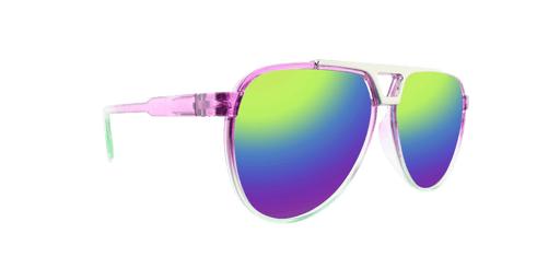 Centurion - Modified Aviator Purple Translucent w/ Green Translucent (Rainbow Mirror)