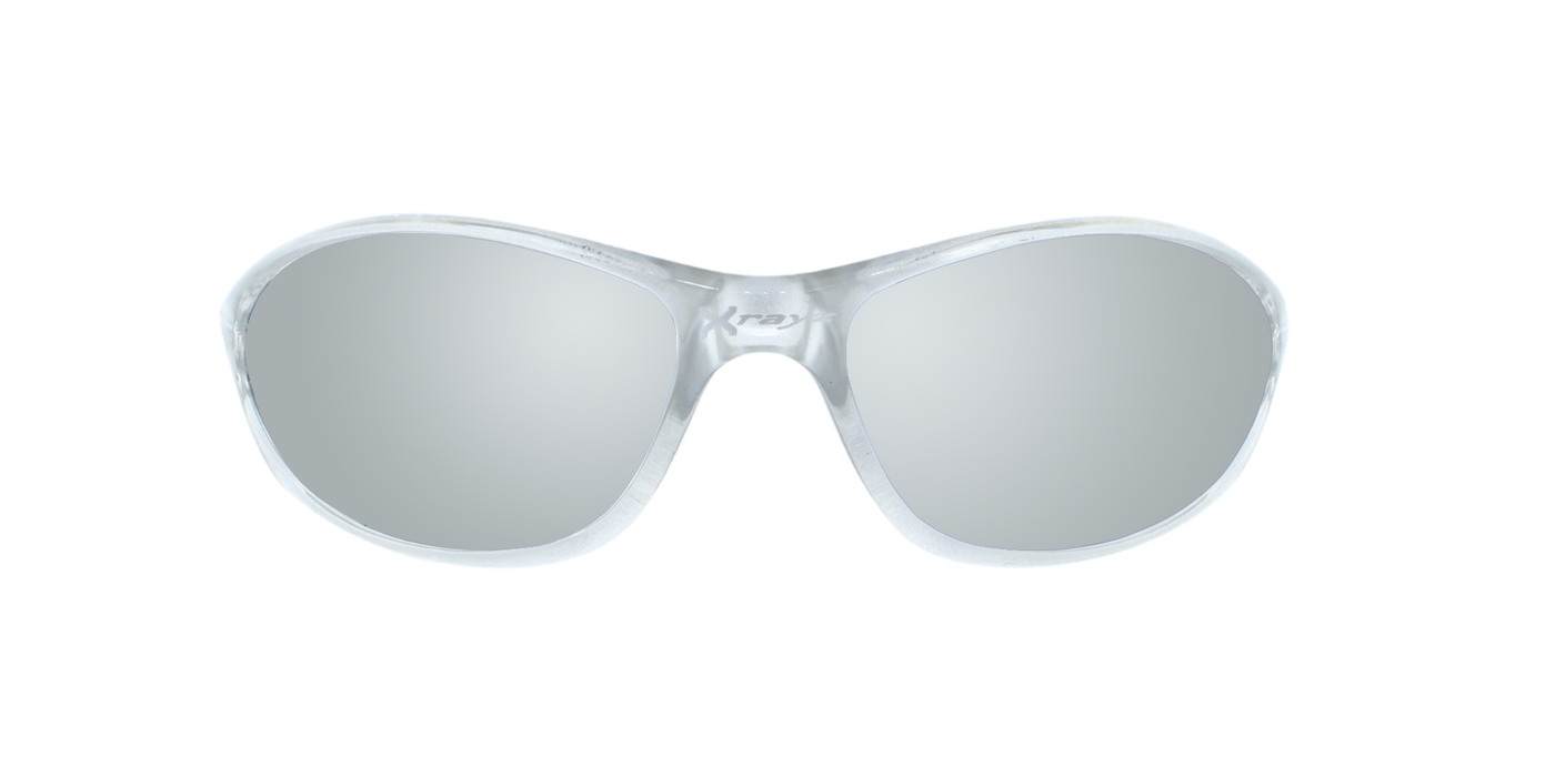 Flux - Polarized Thin Sports Wrap Clear Translucent (Silver Mirror)