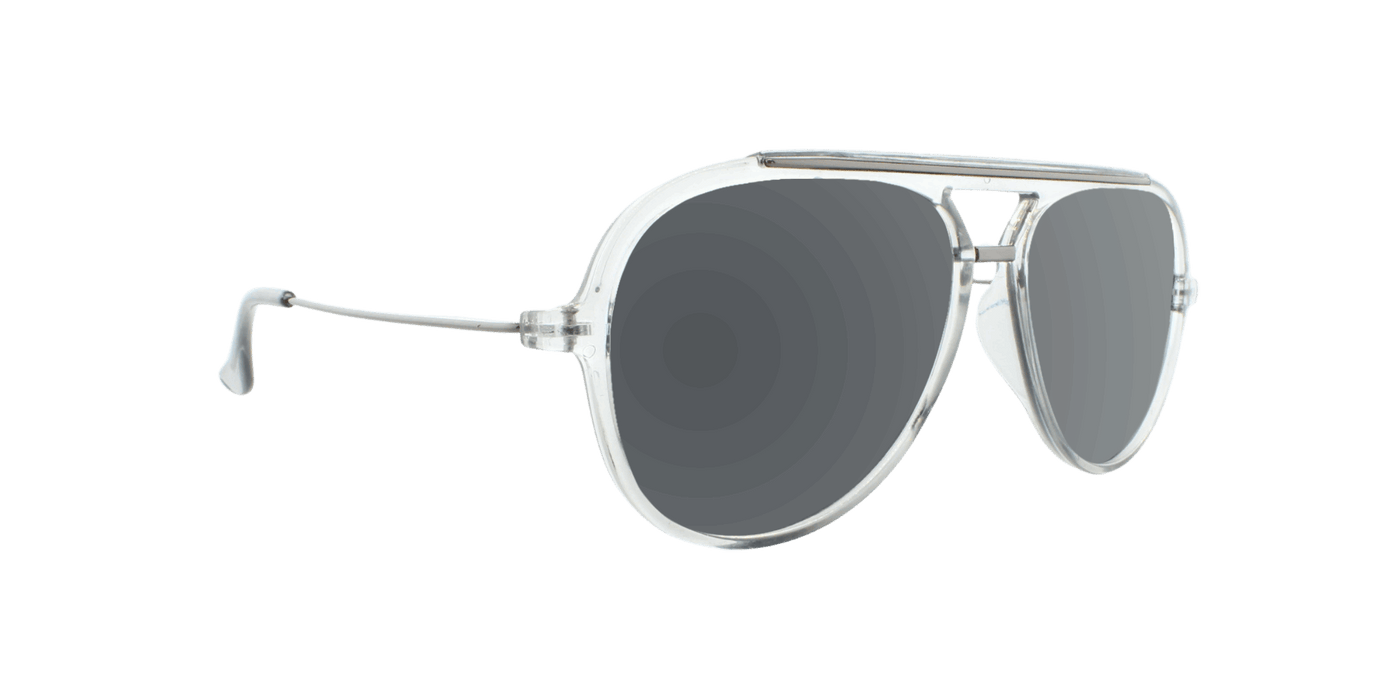 Baron - Polarized Modified Aviator Charcoal Translucent w/ Gunmetal (Dark Smoked).