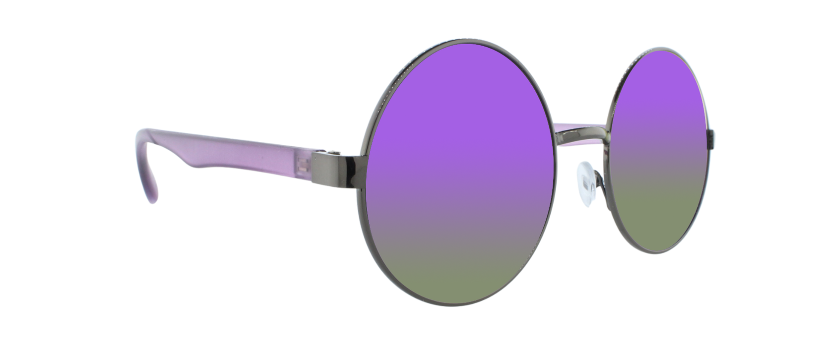 Dusk - Round Fashion Aviator Purple & Graphite (Purple Mirror)