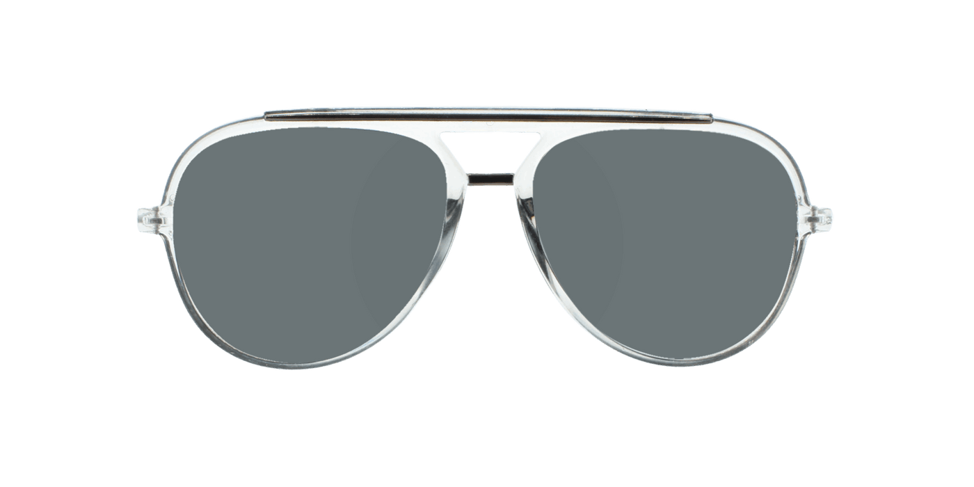 Baron - Modified Aviator Charcoal Translucent w/ Gunmetal (Dark Smoked).