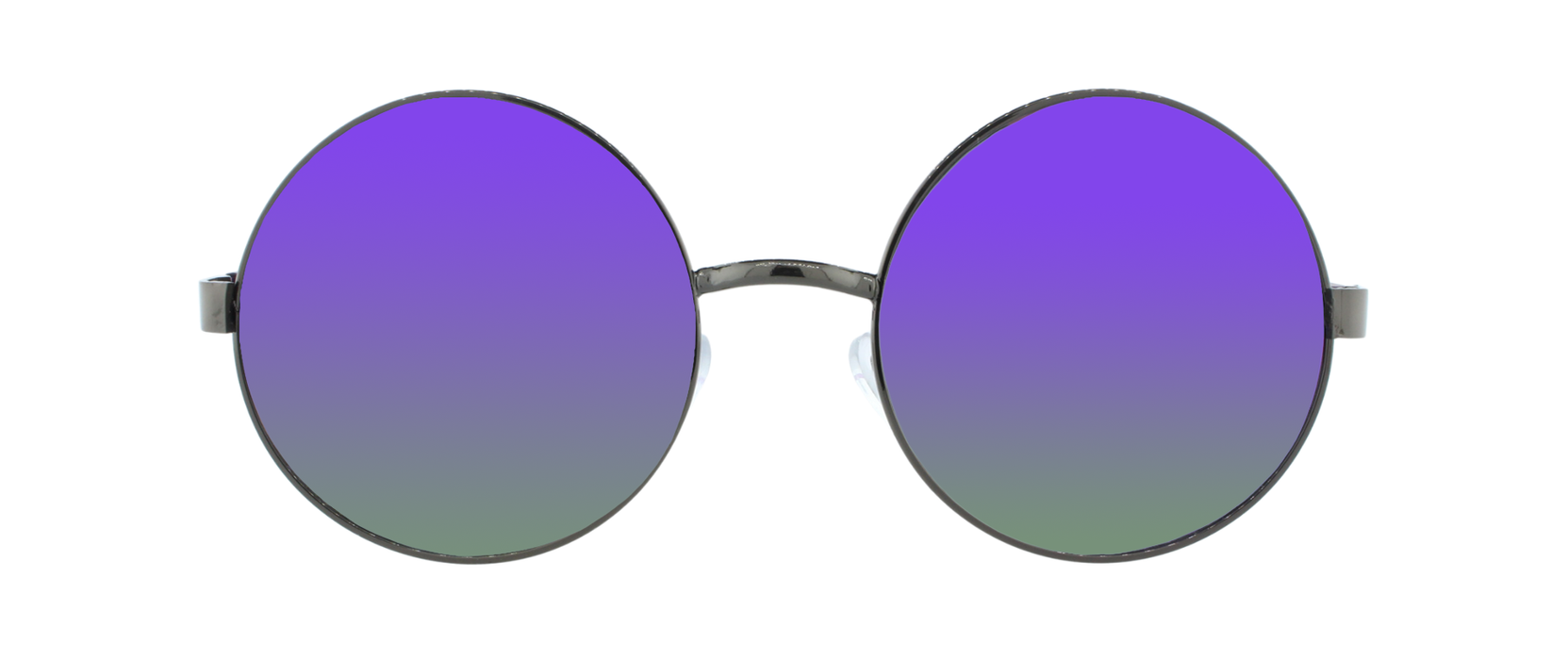 Dusk - Round Fashion Aviator Purple & Graphite (Purple Mirror)