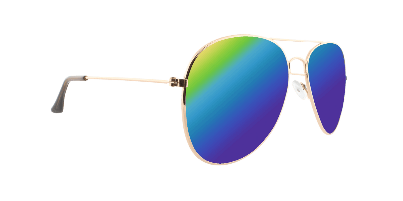 Sunset - Classic Aviator Gold (Rainbow Mirror)