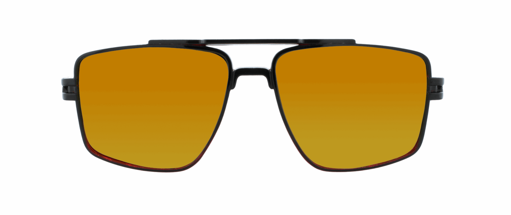 Maverick - Modified Aviator Black and Red Translucent (Red Mirror)