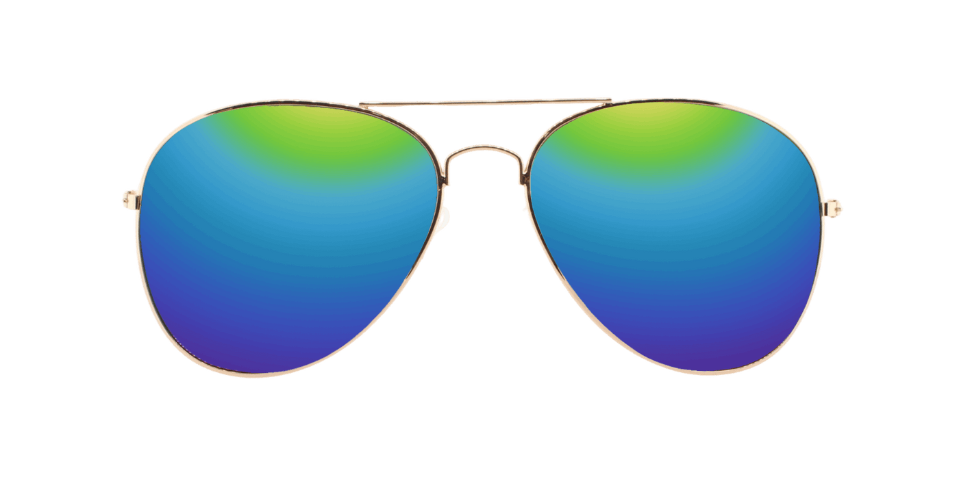 Sunset - Classic Aviator Gold (Rainbow Mirror)