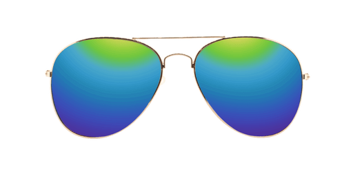 Sunset -  Polarized Classic Aviator Gold (Rainbow Mirror)