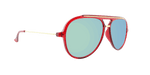 Baron - Modified Aviator Red Translucent w/ Gold (Gold Mirror).