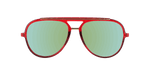Baron - Polarized Modified Aviator Red Translucent w/ Gold (Gold Mirror).