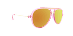 Baron - Polarized Modified Aviator Watermelon Pink Translucent w/ Gold (Red Mirror).