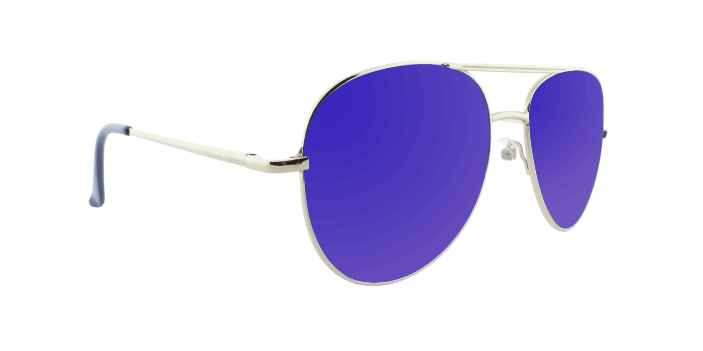 Fuselage - Polarized Full-Size Aviator Silver (Blue Mirror)