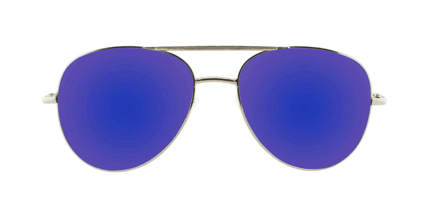 Fuselage - Polarized Full-Size Aviator Silver (Blue Mirror)