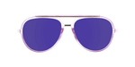 Baron - Polarized Modified Aviator Plum Purple Translucent w/ Silver (Blue Mirror).