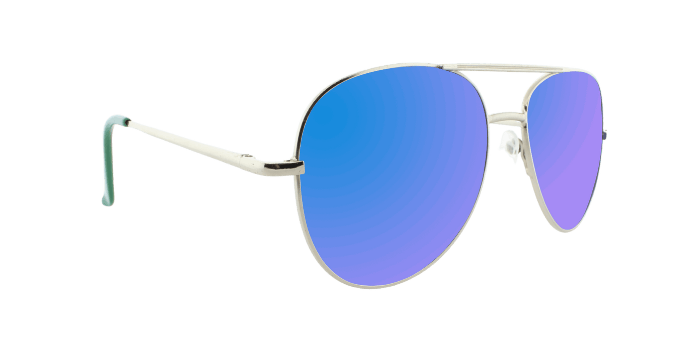 Fuselage - Polarized Full-Size Aviator Silver (Green Mirror)