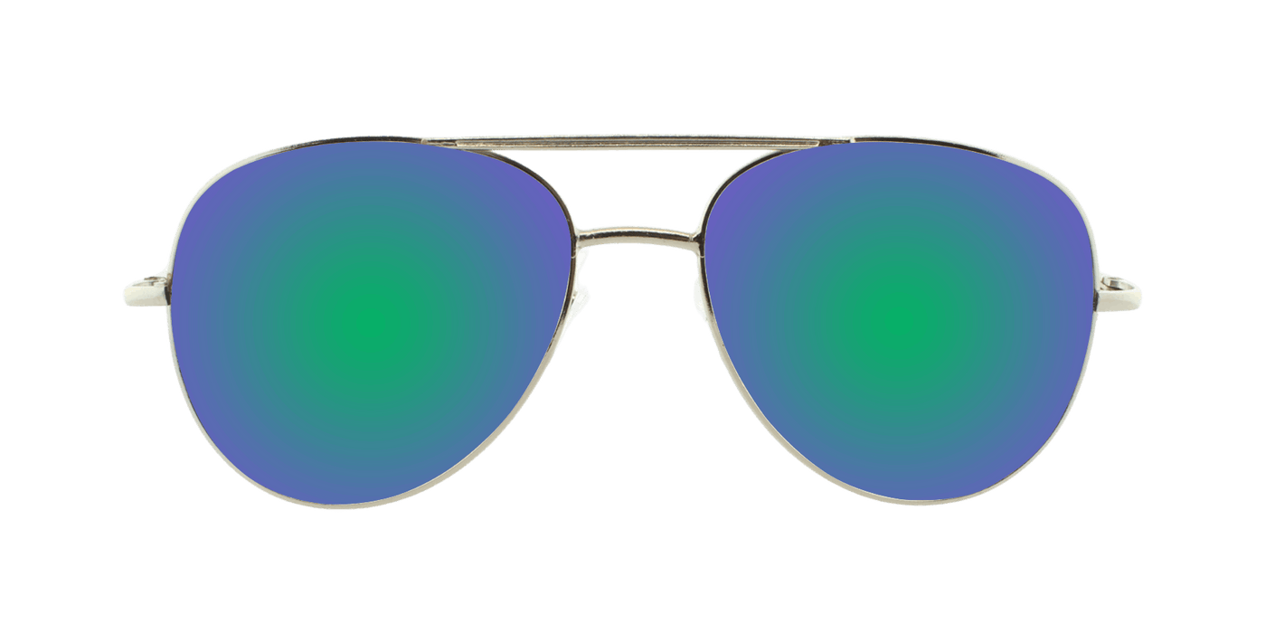 Fuselage - Polarized Full-Size Aviator Silver (Green Mirror)