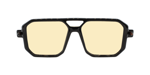 Voyager - Modified Aviator Black w/ Clear (Light Brown).