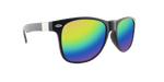 Vibe - Polarized Classic Retro Black Matte (Rainbow Mirror)