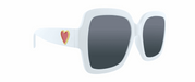 Cherish - Polarized Heart Accent Fashion White (Smoked)