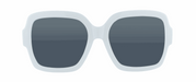 Cherish - Polarized Heart Accent Fashion White (Smoked)