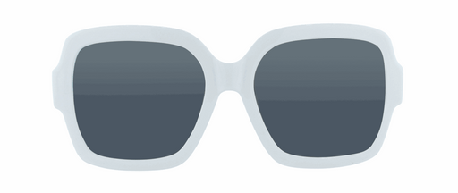 Cherish - Polarized Heart Accent Fashion White (Smoked)