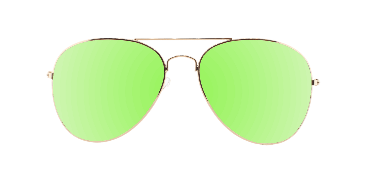 Sunset -  Polarized Classic Aviator Gold (Dark Green Gradient)