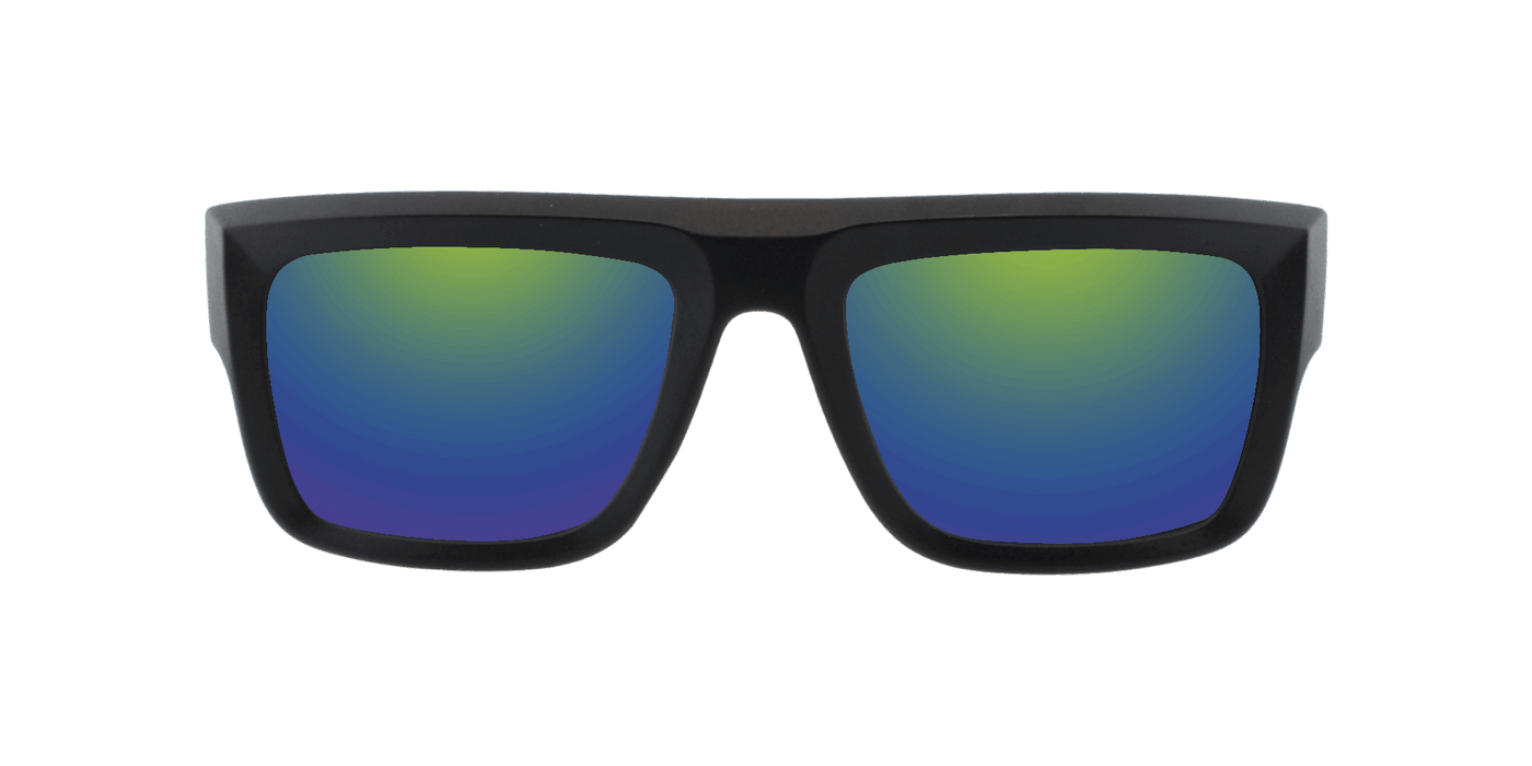 Echo - Polarized Modified Retro Black (Rainbow Mirror)
