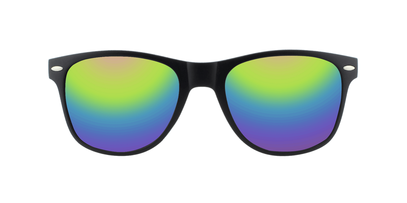 Vibe - Classic Retro Black Matte (Rainbow Mirror)