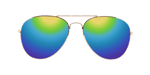 Sunset -  Polarized Classic Aviator Gold (Rainbow Mirror)