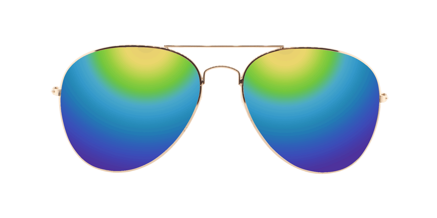 Sunset - Classic Aviator Gold (Rainbow Mirror)