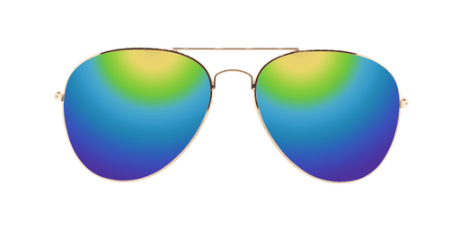 Sunset - Classic Aviator Gold (Rainbow Mirror)