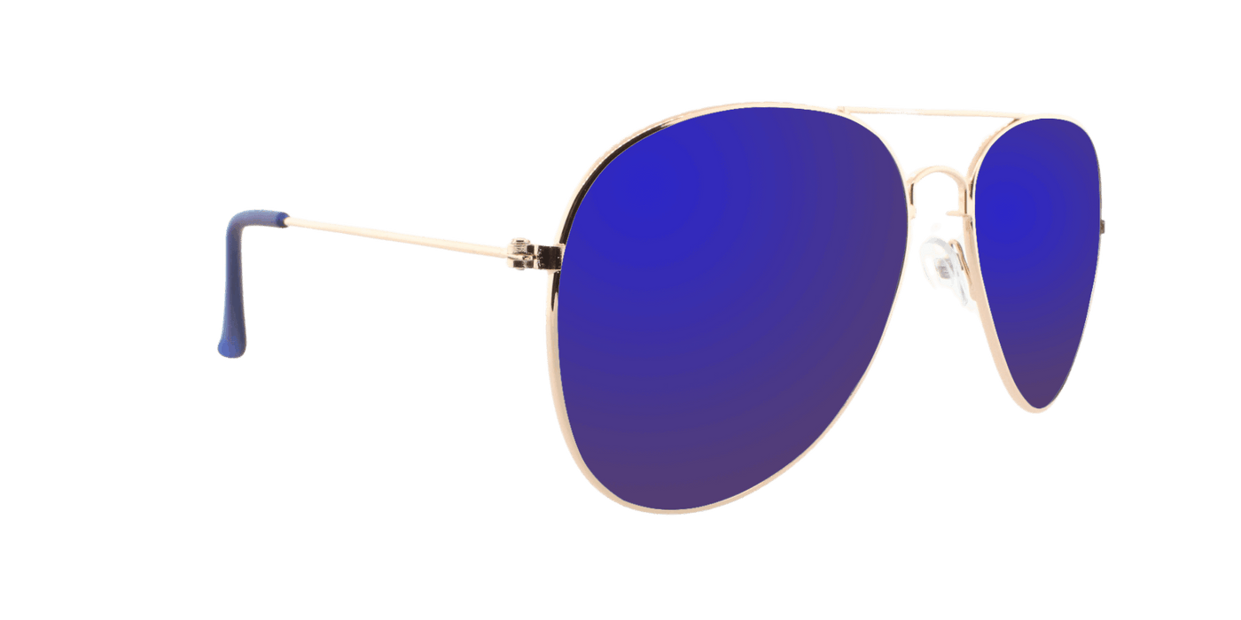 Sunset -  Polarized Classic Aviator Gold (Blue Mirror)