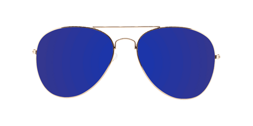 Sunset - Classic Aviator Gold (Blue Mirror)