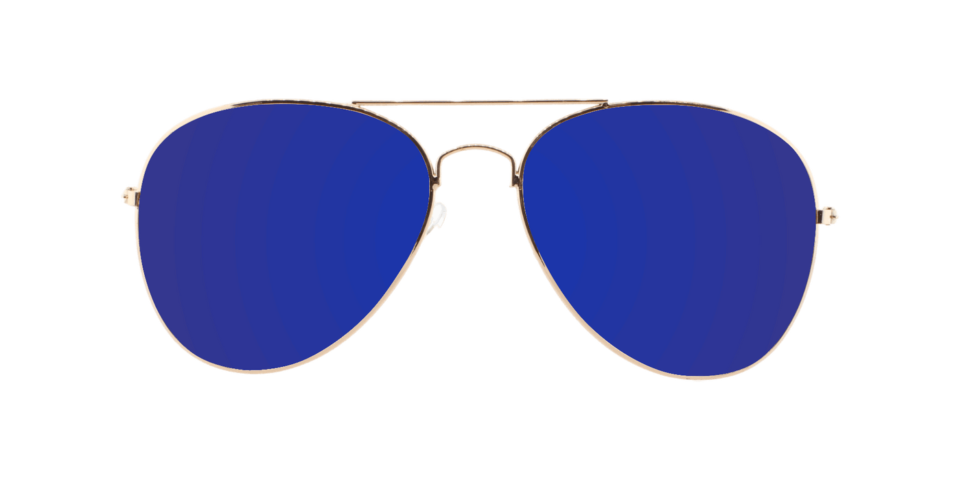 Sunset -  Polarized Classic Aviator Gold (Blue Mirror)