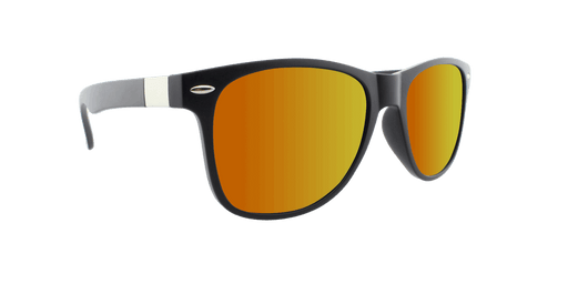 Vibe - Polarized Classic Retro Black Matte (Red Mirror)