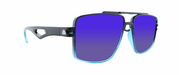 Maverick - Modified Aviator Black and Blue Translucent (Blue Mirror)