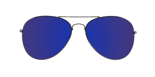 Sunset - Classic Aviator Gunmetal (Blue Mirror)