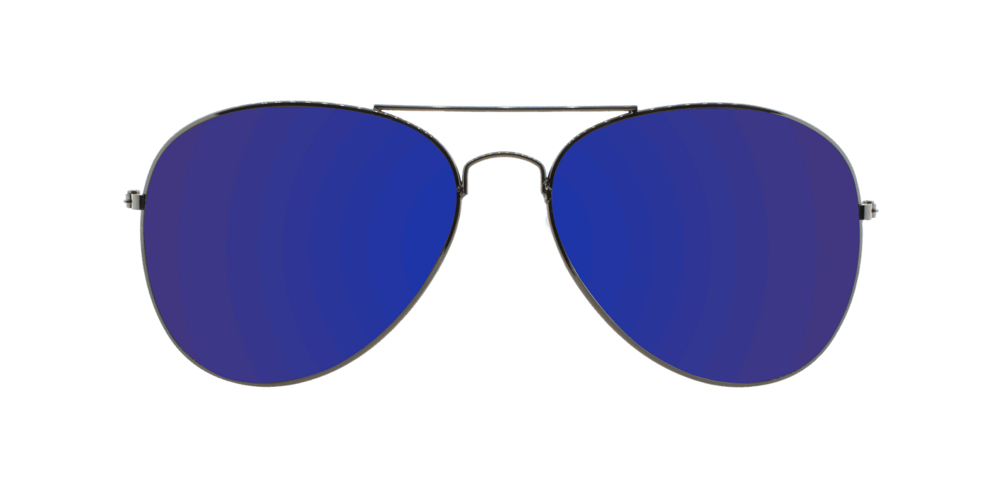 Sunset -  Polarized Classic Aviator Gunmetal (Blue Mirror)