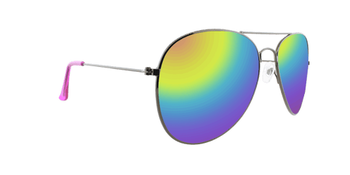 Sunset -  Polarized Classic Aviator Gunmetal (Rainbow Mirror)