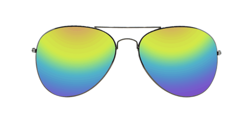 Sunset - Classic Aviator Gunmetal (Rainbow Mirror)