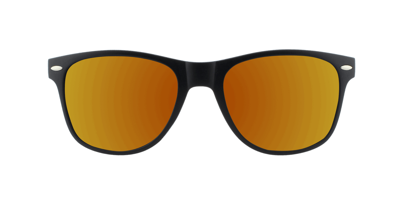 Vibe - Polarized Classic Retro Black Matte (Red Mirror)