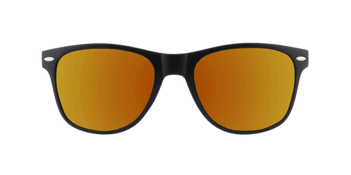 Vibe - Polarized Classic Retro Black Matte (Red Mirror)
