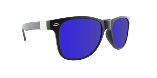 Vibe - Classic Retro Black Matte (Blue Mirror)
